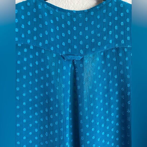 1118 by Walter Baker Sheer Teal Button-Front Blouse – XS - Picture 4 of 9